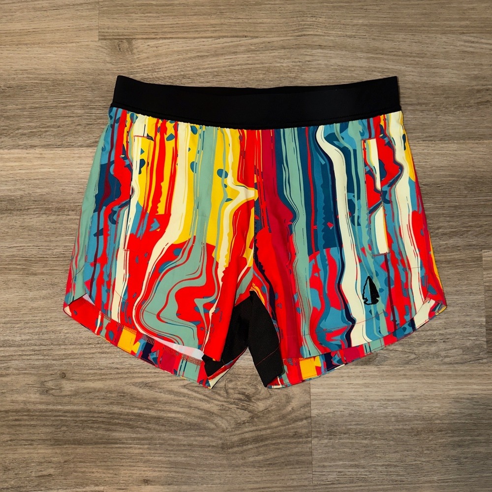Tachuntfish Running Shorts Multicolor Abstract Print Medium